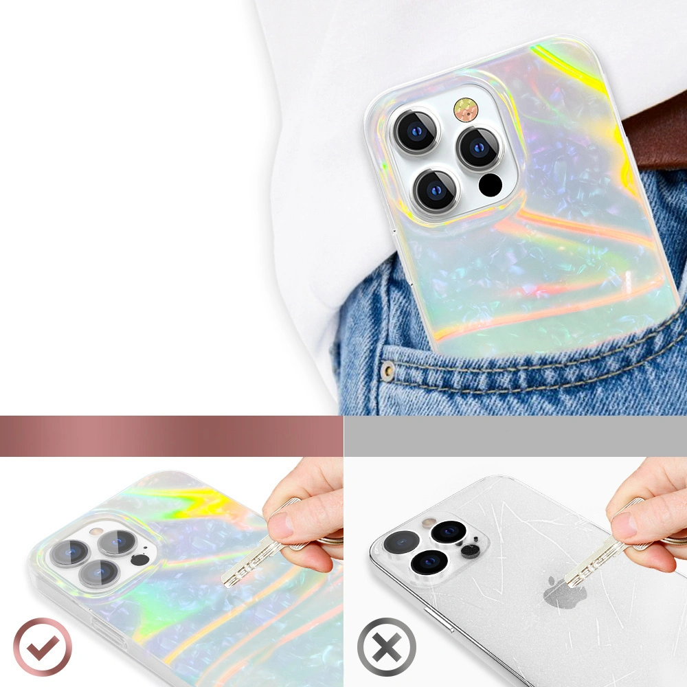 Etui Kingxbar Shell Apple iPhone 13 Pro Max perłowy-miętowy