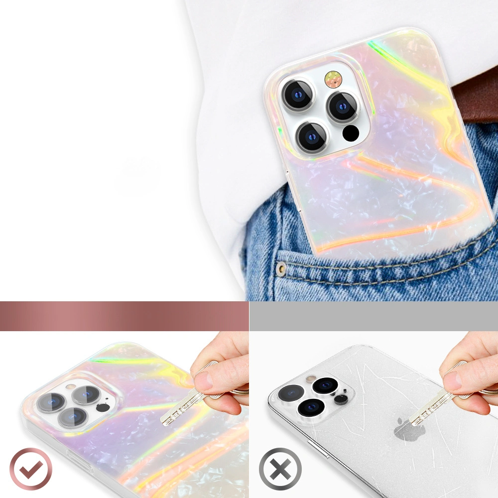 Etui Kingxbar Shell Apple iPhone 13 Pro perłowy-różowy