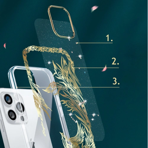 Kup Etui Kingxbar Phoenix Swarovski Apple iPhone 13 arany-kék (Reborn) - KGX330 - {ean13} - Sklep Home Screen