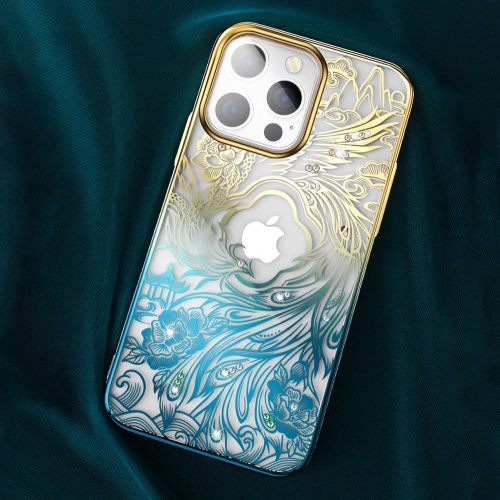 Buy Kingxbar Phoenix Swarovski Apple iPhone 13 gold-blue (Reborn) - KGX330 - {ean13} - Home Screen Store Europe