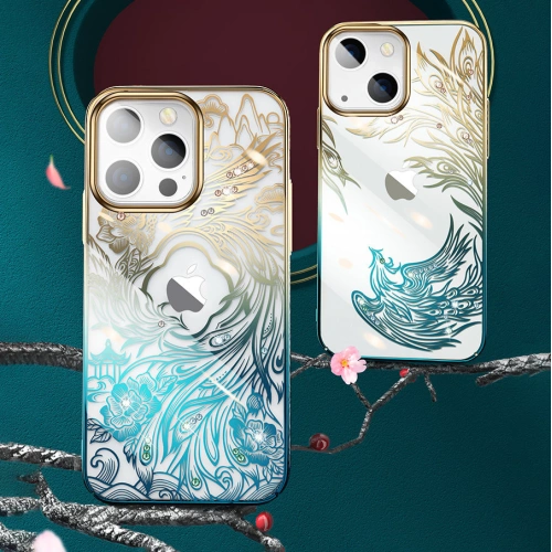 Kup Etui Kingxbar Phoenix Swarovski Apple iPhone 13 aur-albastru (Reborn) - KGX330 - {ean13} - Sklep Home Screen