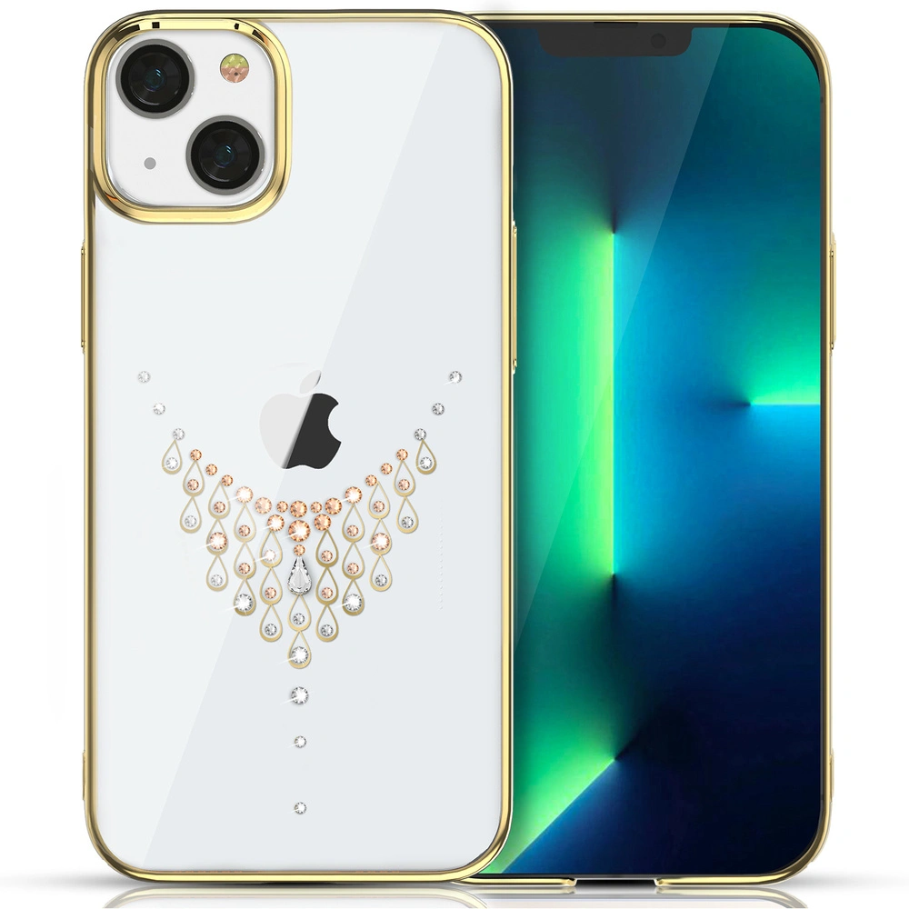Etui Kingxbar Sky Swarovski Apple iPhone 13 złoty (Dew)