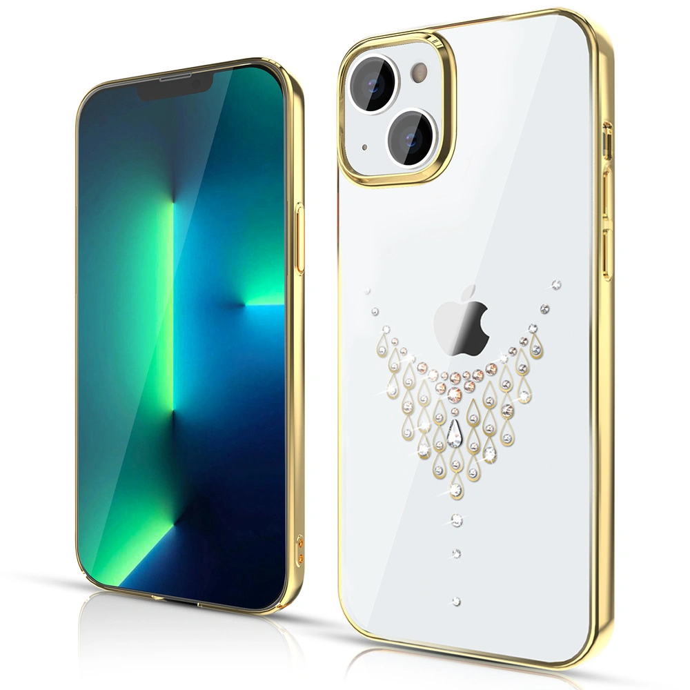 Etui Kingxbar Sky Swarovski Apple iPhone 13 Pro złoty (Dew)