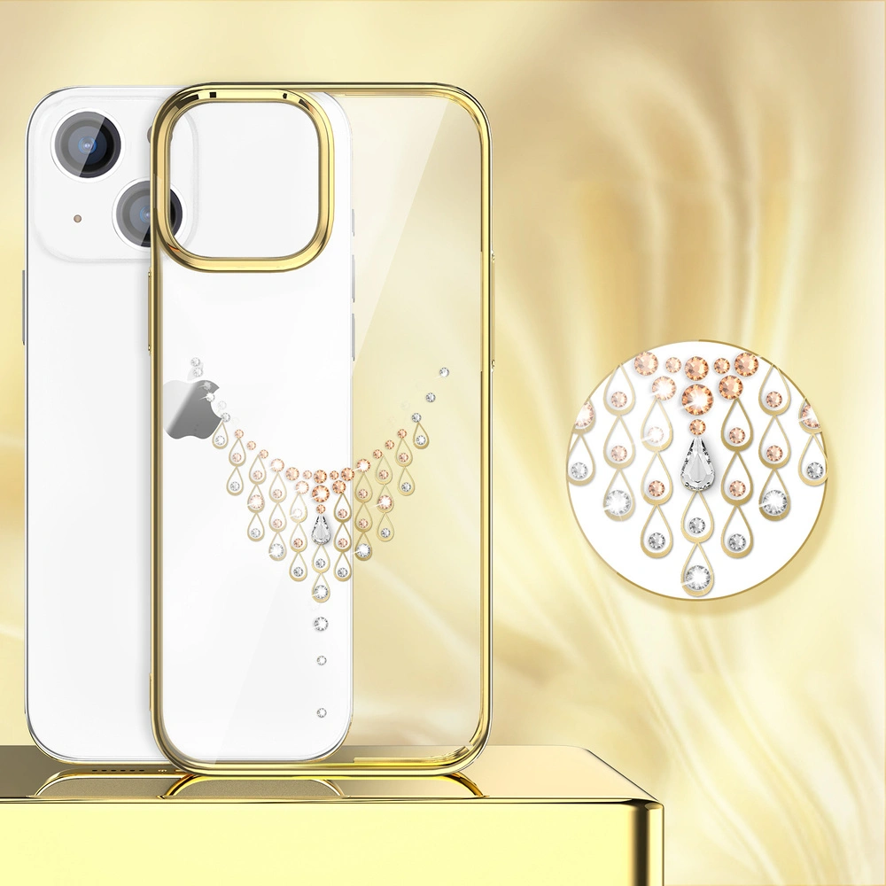 Etui Kingxbar Sky Swarovski Apple iPhone 13 Pro złoty (Dew)