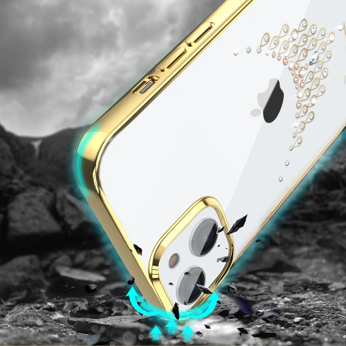 Kup Etui Kingxbar Sky Swarovski Apple iPhone 13 Pro arany (Dew) - KGX335 - {ean13} - Sklep Home Screen