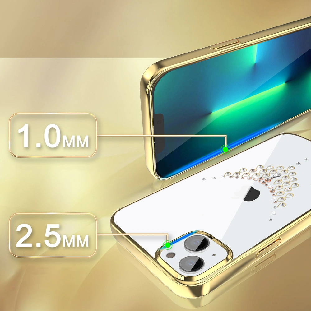 Etui Kingxbar Sky Swarovski Apple iPhone 13 Pro złoty (Dew)