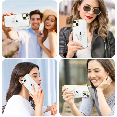 Kup Case Kingxbar Sky Swarovski Apple iPhone 13 Pro gold (Dew) - KGX335 - {ean13} - Sklep Home Screen
