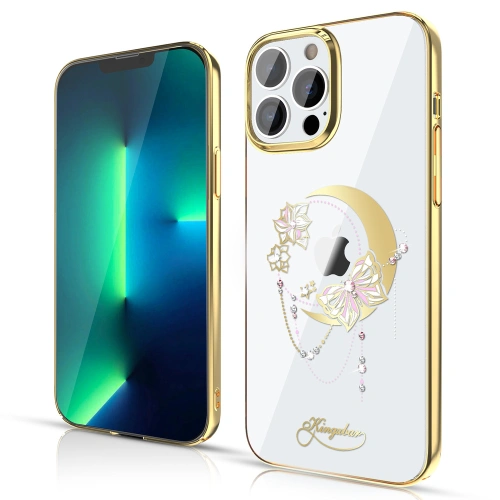 Kup Etui Kingxbar Moon Swarovski Apple iPhone 13 Pro zlaté (Butterfly) - KGX337 - {ean13} - Sklep Home Screen