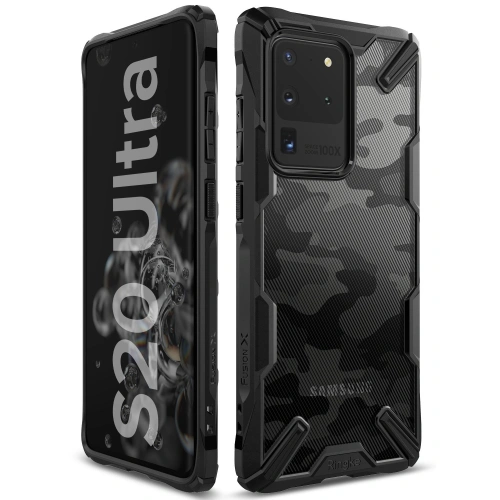 Kup Etui Ringke Fusion-X Design Samsung Galaxy S20 Ultra Camo (Moro) černé - RGK1121MOB - {ean13} - Sklep Home Screen