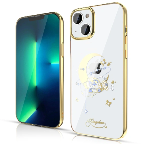 Buy Kingxbar Moon Swarovski Apple iPhone 13 gold (Flower) - KGX338 - {ean13} - Home Screen Store Europe