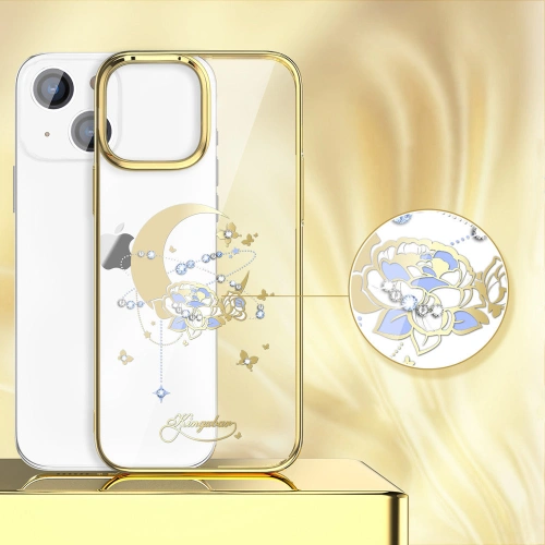 Buy Kingxbar Moon Swarovski Apple iPhone 13 gold (Flower) - KGX338 - {ean13} - Home Screen Store Europe