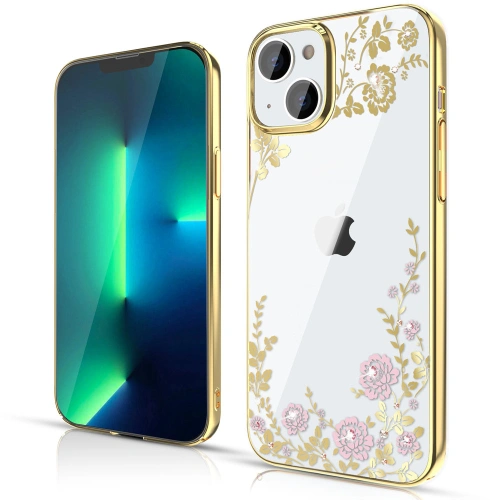 Kup Etui Kingxbar Moon Swarovski Apple iPhone 13 rózsaszín-arany - KGX341 - {ean13} - Sklep Home Screen