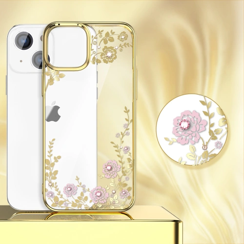 Kup Etui Kingxbar Moon Swarovski Apple iPhone 13 rózsaszín-arany - KGX341 - {ean13} - Sklep Home Screen