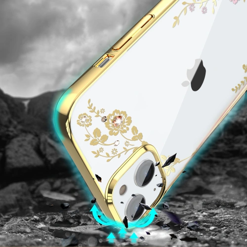Kup Etui Kingxbar Moon Swarovski Apple iPhone 13 rózsaszín-arany - KGX341 - {ean13} - Sklep Home Screen