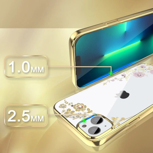Kup Etui Kingxbar Moon Swarovski Apple iPhone 13 rózsaszín-arany - KGX341 - {ean13} - Sklep Home Screen