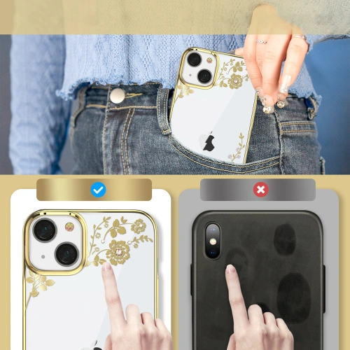 Kup Etui Kingxbar Moon Swarovski Apple iPhone 13 rózsaszín-arany - KGX341 - {ean13} - Sklep Home Screen