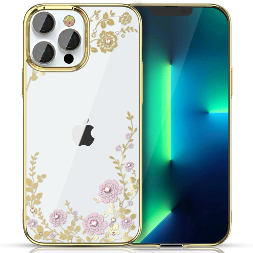 Kup Etui Kingxbar Moon Swarovski Apple iPhone 13 Pro różowo-złoty - KGX342 - {ean13} - Sklep Home Screen