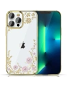 Etui Kingxbar Moon Swarovski Apple iPhone 13 Pro różowo-złoty
