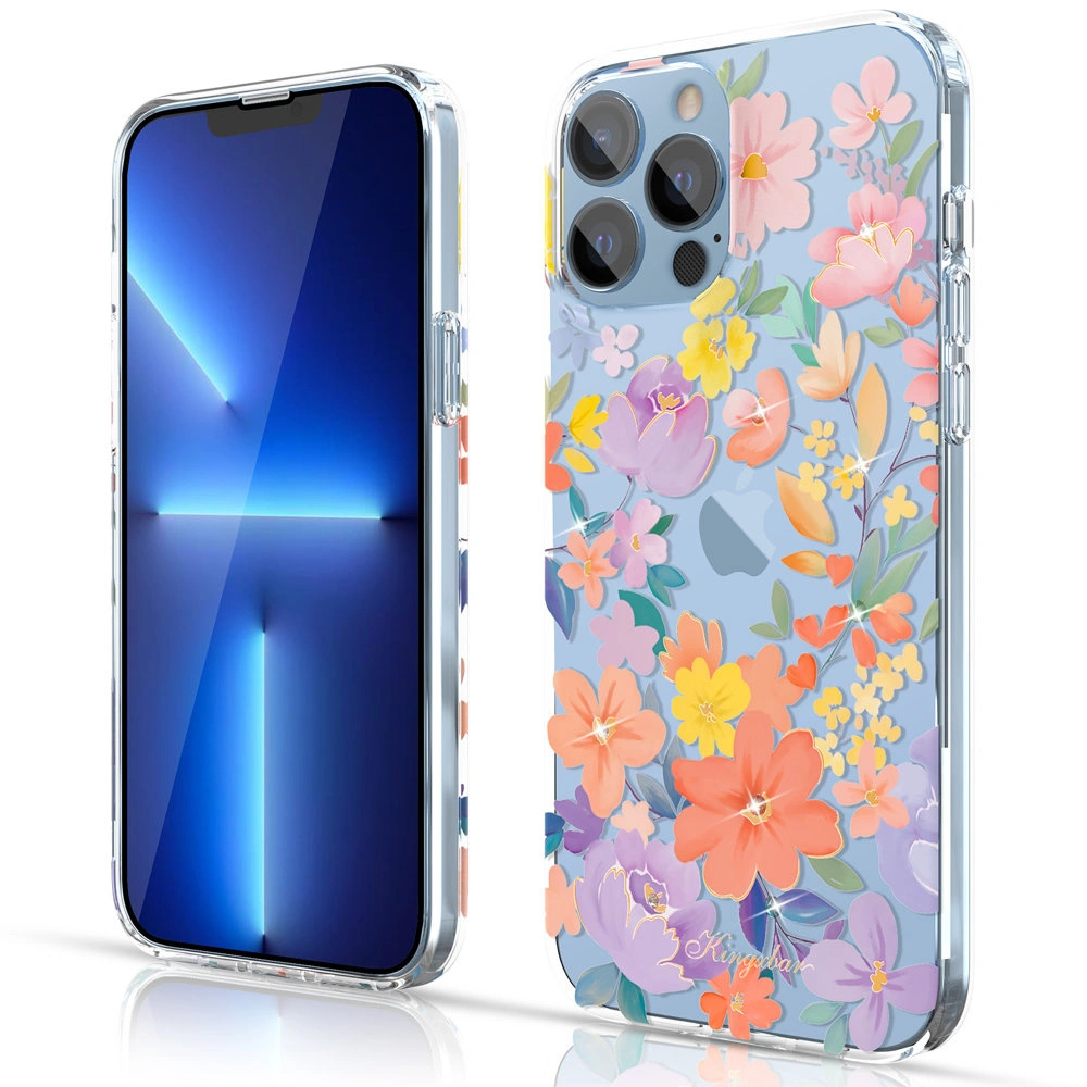 Etui Kingxbar Brilliant Swarovski Apple iPhone 13 Pro różowy