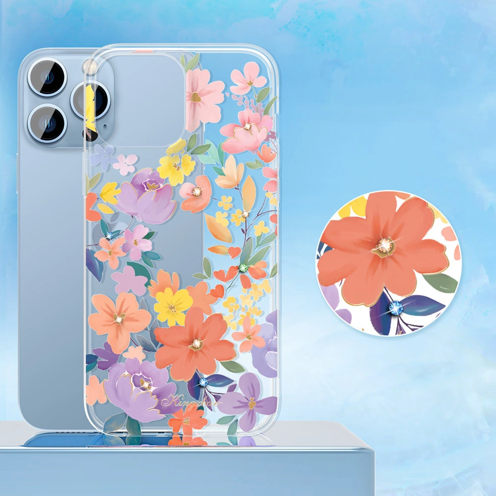 Etui Kingxbar Brilliant Swarovski Apple iPhone 13 Pro różowy