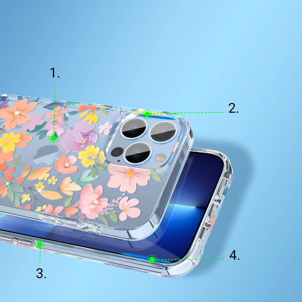 Etui Kingxbar Brilliant Swarovski Apple iPhone 13 Pro różowy