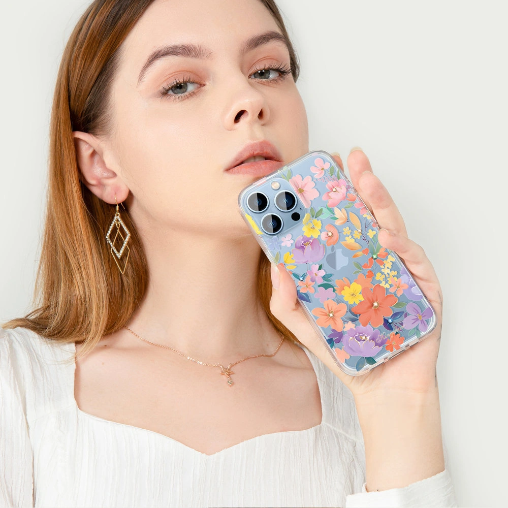 Etui Kingxbar Brilliant Swarovski Apple iPhone 13 Pro różowy