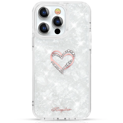 Kup Etui Kingxbar Epoxy Swarovski Apple iPhone 13 Pro bílý - KGX346 - {ean13} - Sklep Home Screen