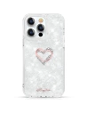 Etui Kingxbar Epoxy Swarovski Apple iPhone 13 Pro biały
