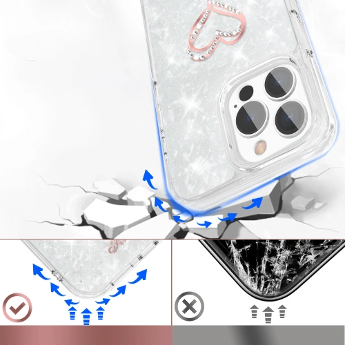 Kup Etui Kingxbar Epoxy Swarovski Apple iPhone 13 Pro bílý - KGX346 - {ean13} - Sklep Home Screen