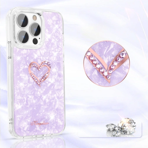 Kup Etui Kingxbar Epoxy Swarovski Apple iPhone 13 Pro fioletowy - KGX349 - {ean13} - Sklep Home Screen