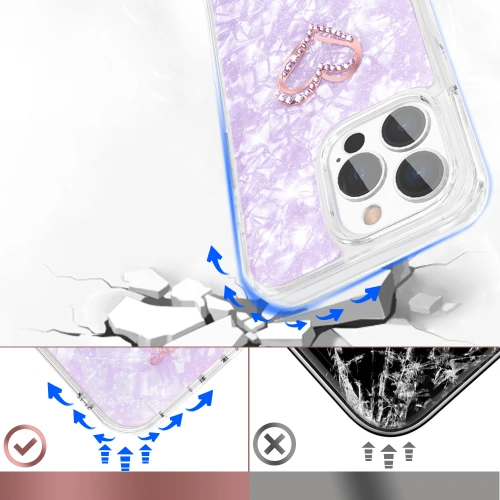 Kup Etui Kingxbar Epoxy Swarovski Apple iPhone 13 Pro fioletowy - KGX349 - {ean13} - Sklep Home Screen
