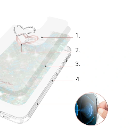 Kup Etui Kingxbar Epoxy Swarovski Apple iPhone 13 Pro wielokolorowy - KGX351 - {ean13} - Sklep Home Screen