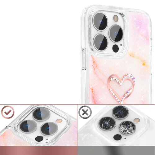 Kup Case Kingxbar Epoxy Swarovski Apple iPhone 13 Pro Max marmor rosa - KGX353 - {ean13} - Sklep Home Screen