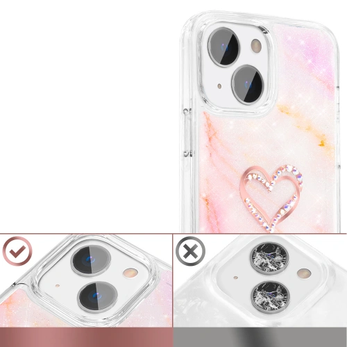 Kup Case Kingxbar Epoxy Swarovski Apple iPhone 13 marmor rosa - KGX355 - {ean13} - Sklep Home Screen