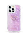 Case Kingxbar Epoxy Swarovski Apple iPhone 13 Pro Max marmor violett