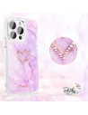 Kup Etui Kingxbar Epoxy Swarovski Apple iPhone 13 Pro Max marmorat violet - KGX356 - {ean13} - Sklep Home Screen