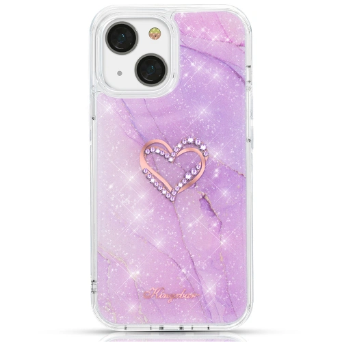 Kup Etui Kingxbar Epoxy Swarovski Apple iPhone 13 marmorat violet - KGX358 - {ean13} - Sklep Home Screen