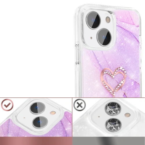 Kup Etui Kingxbar Epoxy Swarovski Apple iPhone 13 marmorat violet - KGX358 - {ean13} - Sklep Home Screen