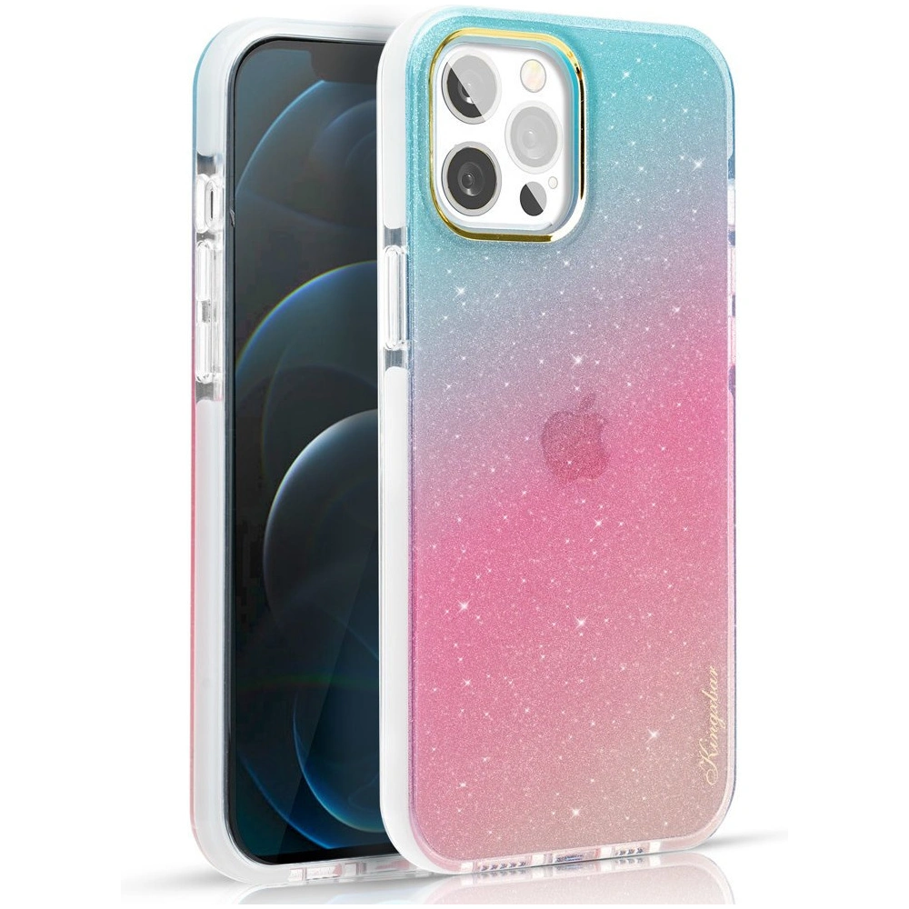 Etui Kingxbar Ombre Apple iPhone 13 niebieskoróżowy