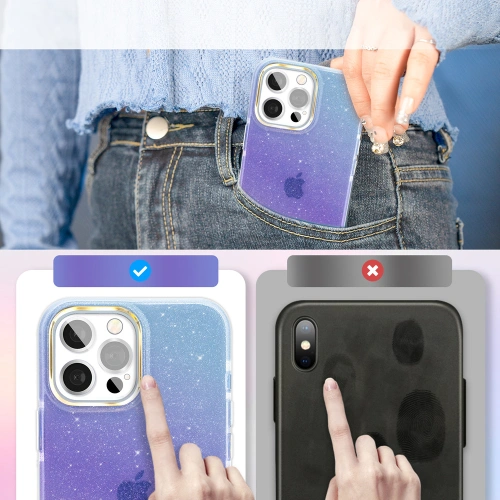 Kup Etui Kingxbar Ombre Apple iPhone 13 Pro Max albastru-violet - KGX361 - {ean13} - Sklep Home Screen