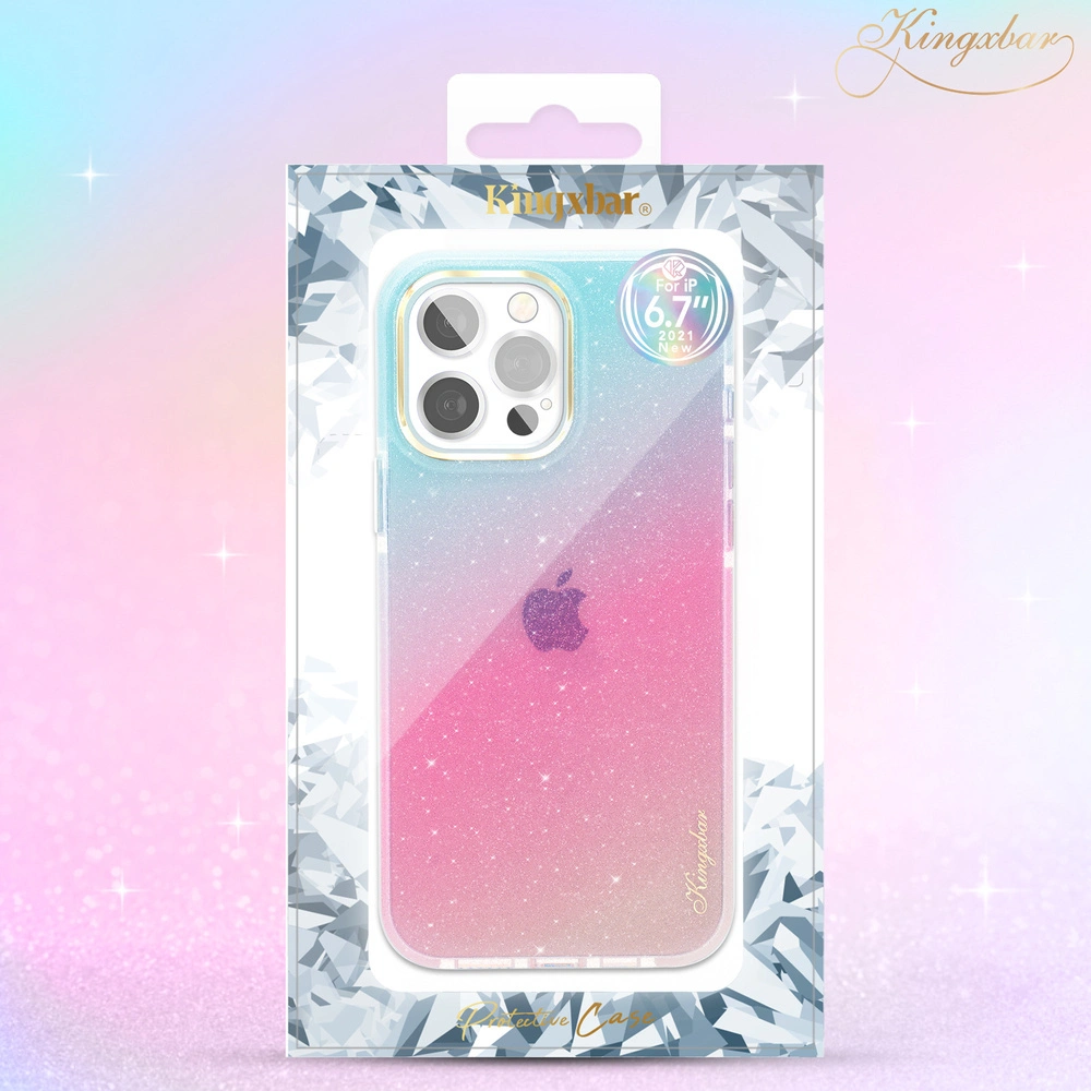 Etui Kingxbar Ombre Apple iPhone 13 niebieskofioletowy