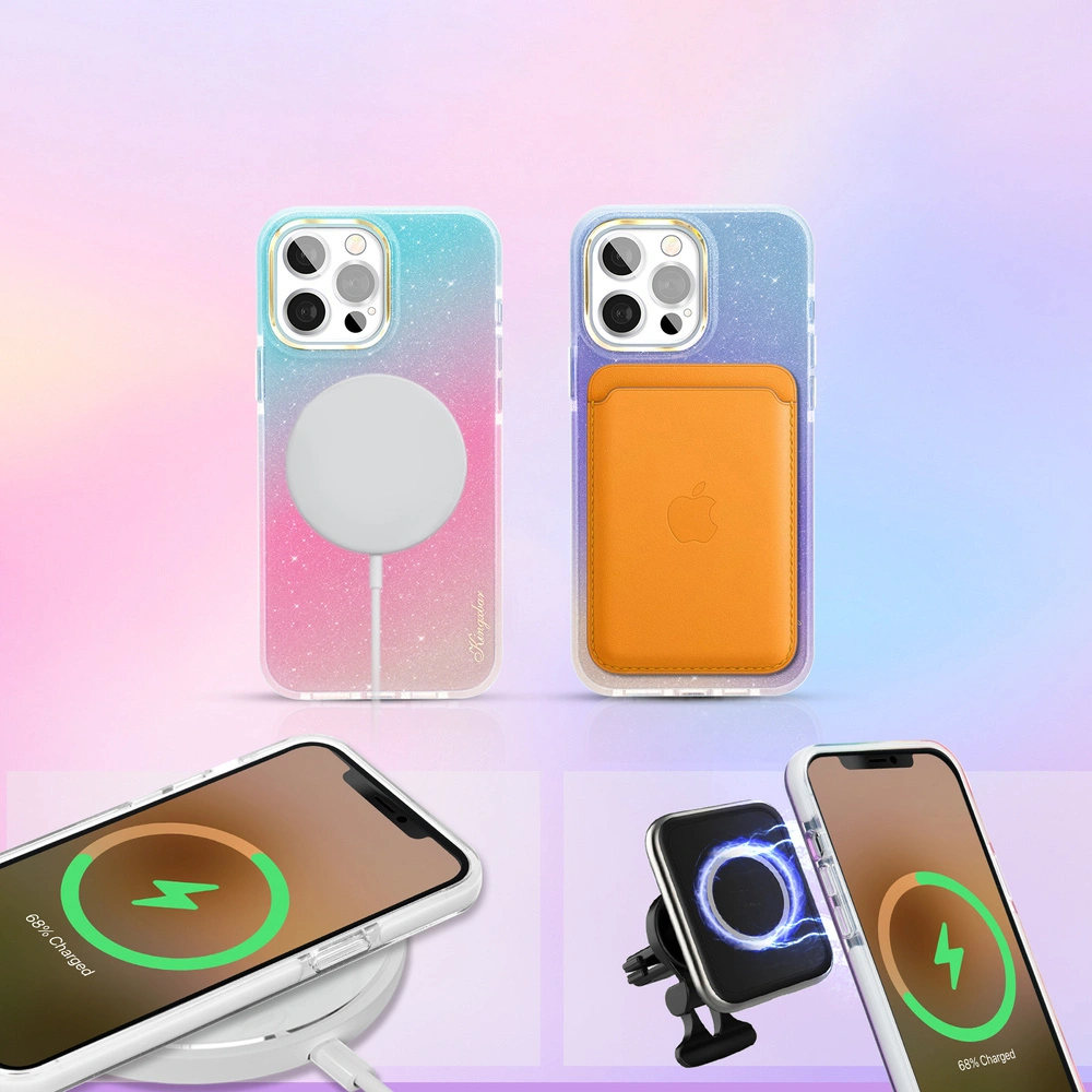 Etui Kingxbar Ombre Apple iPhone 13 niebieskofioletowy