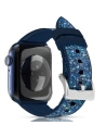 Kup Kingxbar Krystalická textilní páska Apple Watch 4/5/6/7/8/SE 40/41mm modrá - KGX367 - {ean13} - Sklep Home Screen