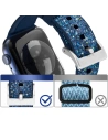 Kup Kingxbar Krystalická textilní páska Apple Watch 4/5/6/7/8/SE 40/41mm modrá - KGX367 - {ean13} - Sklep Home Screen