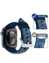 Kup Kingxbar Krystalická textilní páska Apple Watch 4/5/6/7/8/SE 40/41mm modrá - KGX367 - {ean13} - Sklep Home Screen
