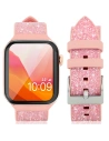 Kup Kingxbar Crystal Fabric Band Apple Watch 4/5/6/7/SE/8/9/Ultra 44/45/49mm růžový - KGX371 - {ean13} - Sklep Home Screen
