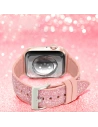 Kup Kingxbar Crystal Fabric Band Apple Watch 4/5/6/7/SE/8/9/Ultra 44/45/49mm růžový - KGX371 - {ean13} - Sklep Home Screen