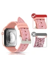 Kup Kingxbar Crystal Fabric Band Apple Watch 4/5/6/7/SE/8/9/Ultra 44/45/49mm růžový - KGX371 - {ean13} - Sklep Home Screen