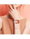 Kup Kingxbar Crystal Fabric Band Apple Watch 4/5/6/7/SE/8/9/Ultra 44/45/49mm růžový - KGX371 - {ean13} - Sklep Home Screen