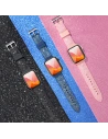 Kup Kingxbar Crystal Fabric Band Apple Watch 4/5/6/7/SE/8/9/Ultra 44/45/49mm růžový - KGX371 - {ean13} - Sklep Home Screen
